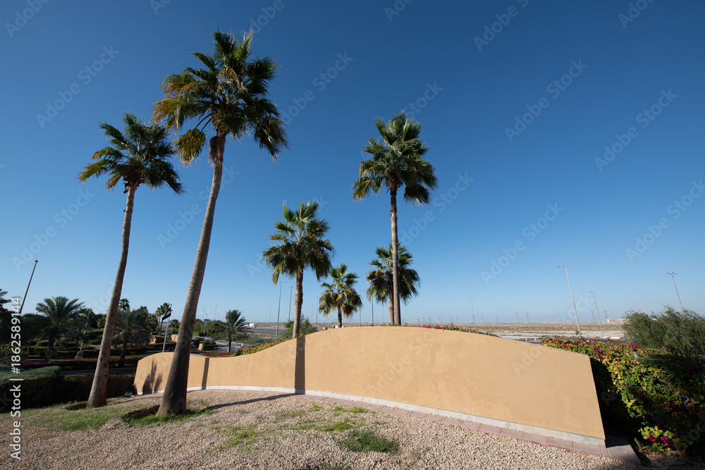 Fototapeta premium Al Ghadeer neighbourhood is a residential area in Abu Dhabi.