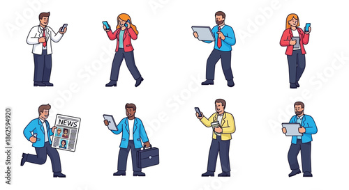 A collection of fashionable women in diverse evening gowns and elegant dresses