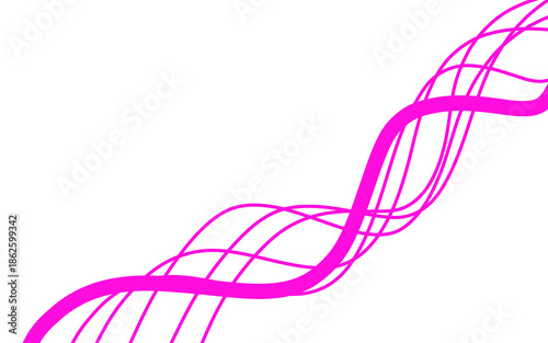 Purple line art wave wavy curve line art
