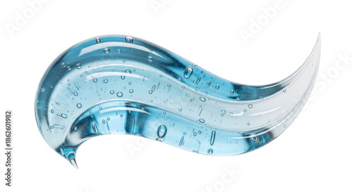 3d blue gel swirl transparent background cutout png