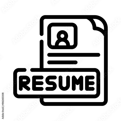 resume line icon