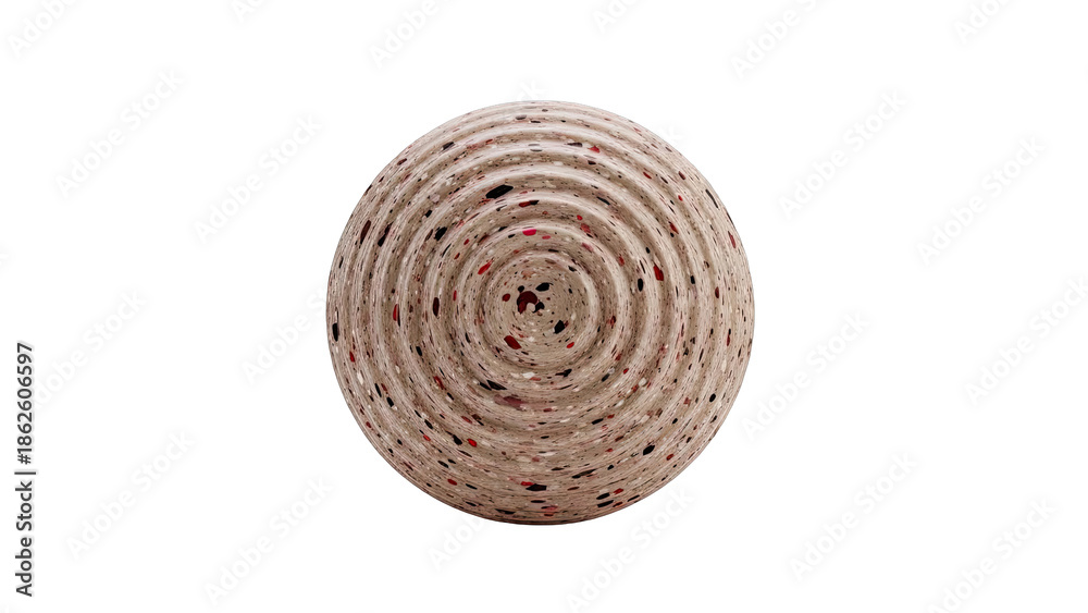 Fototapeta premium Concentric Sphere with Speckled Texture