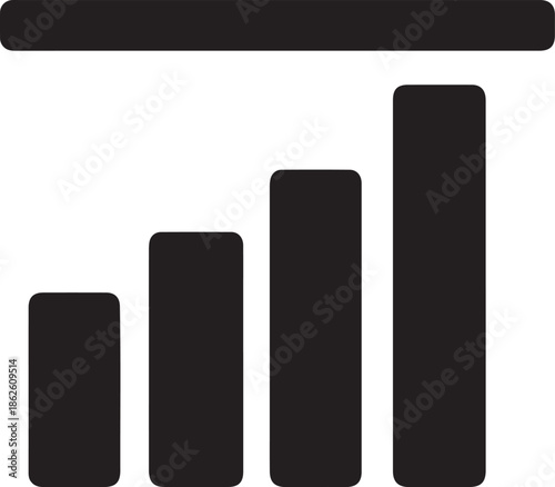 Bar Chart Icon – Data and Statistics Symbol