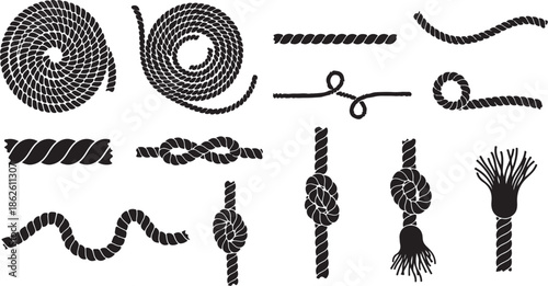 A collection of various rope designs and knots