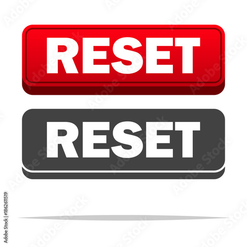 Reset button vector isolated illustration