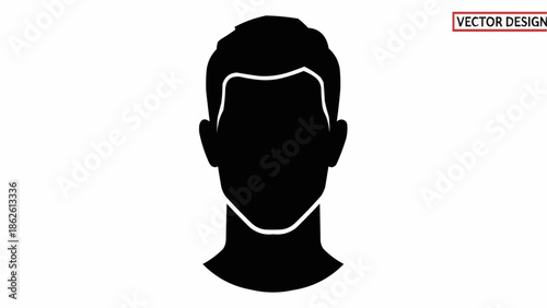 Silhouette of a Mans Head and Shoulders.