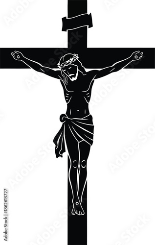 Crucifixion of Jesus Christ on the cross