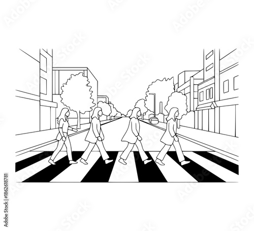 Εκτύπωση καμβά Abbey Road Crossing, NY