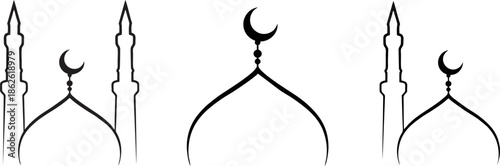 Islamic Mosque Dome Architecture Icon
