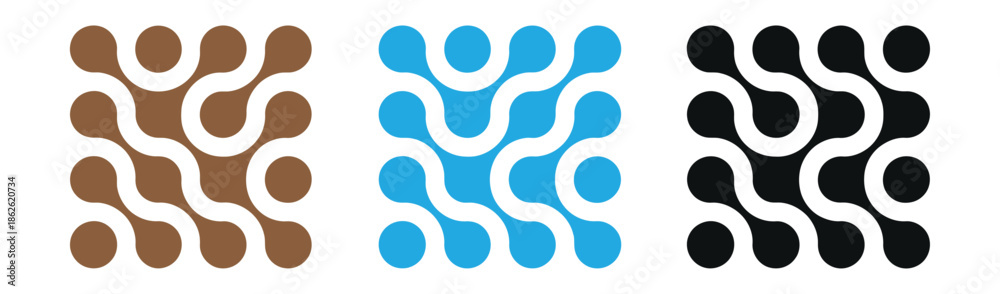 Valokuva Connected dots icon