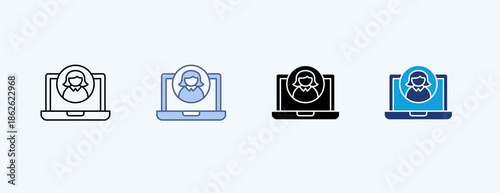 Visual Interface Multiple Icon Illustration Vector