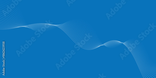 abstract creative blue white blend wave line design for banner, poster, background.