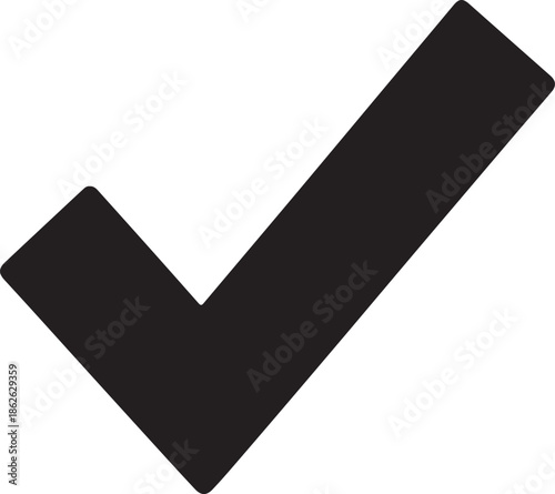 Bold Check Mark Icon – Approval and Confirmation Symbol