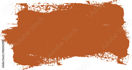 Brown Paint Brush Stroke Texture — Grunge Abstract Ink Splash Vector Background