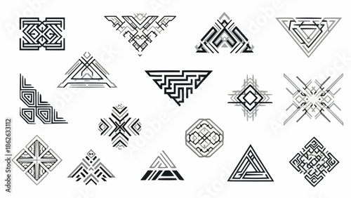 Geometric Patterns - A Collection of Intricate Vector Designs.