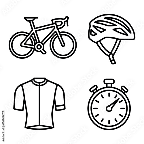 Cycling gear and timing Vector