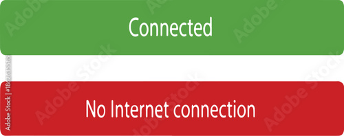 Connected and No Internet Connection Status Buttons