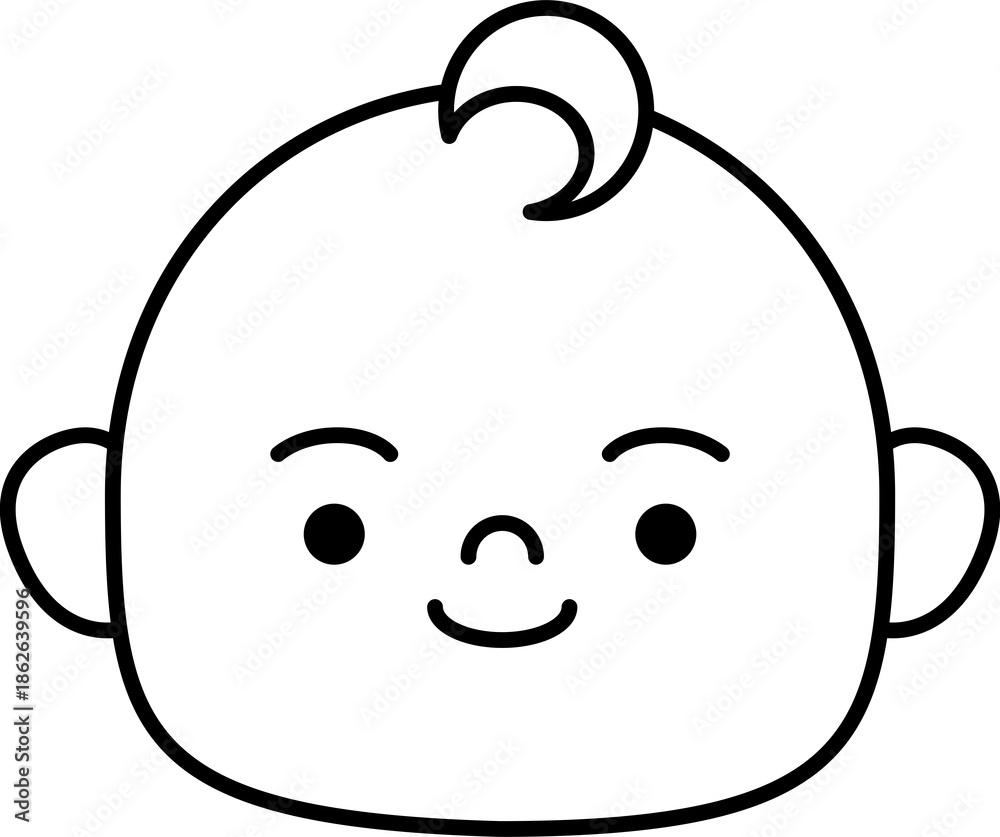 Obraz premium Minimal Child Icon Design