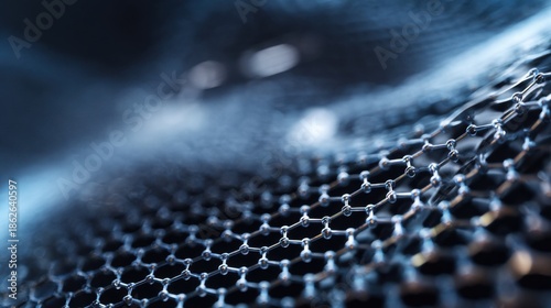 Close-up molecular structure of advanced material