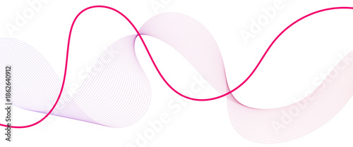 Artistic Abstract Pink Background Featuring Red Wave Shapes and Gentle White Swirls with Love Mood.