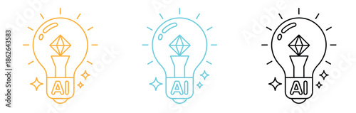 Colorful lightbulbs idea concept inspiration creativity vector bundle collection set pack template elements icons clipart illustration editable flat minimal modern banner poster.