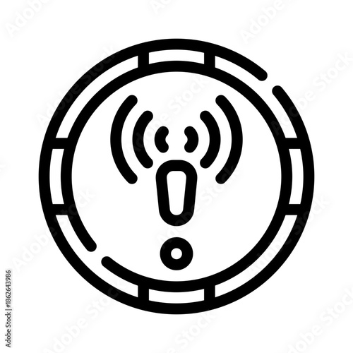 microwave radiation line icon