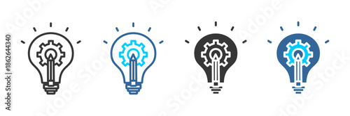 creativity icon set multiple style collection	