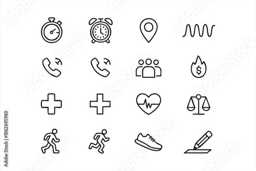 Minimal UI Icons for Navigation, Communication, Systems