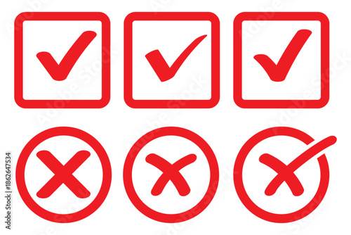 check mark icon set. check box icon with correct, accept checkmark icons green tick box, check list circle frame - checkbox symbol sign. checkbox square frame