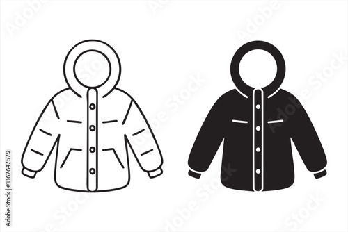 Coat and Outerwear Icons for Clothing Platforms