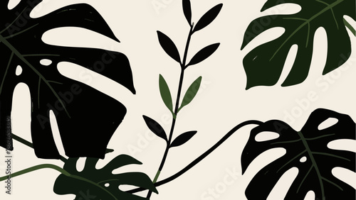 spring、plant、plants、botanical、botany、nature、leaf、leaves、green、black、lineart、outline、handdrawn、sketch、simple、minimal、illustration、drawing、art、design、organic、natural、eco、floral、foliage、garden、modern、cle