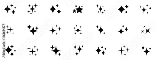 Sparkle star icons. Shine icons. Stars sparkles vector. Bright sparkle, star sparkle, shiny flash star. Star shine sparkle icon set