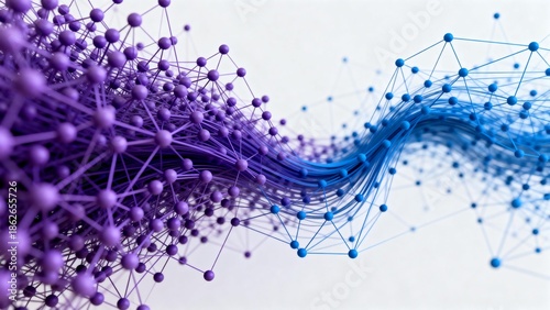 Abstract network of connected spheres