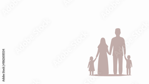 Loving family standing together in unity and support