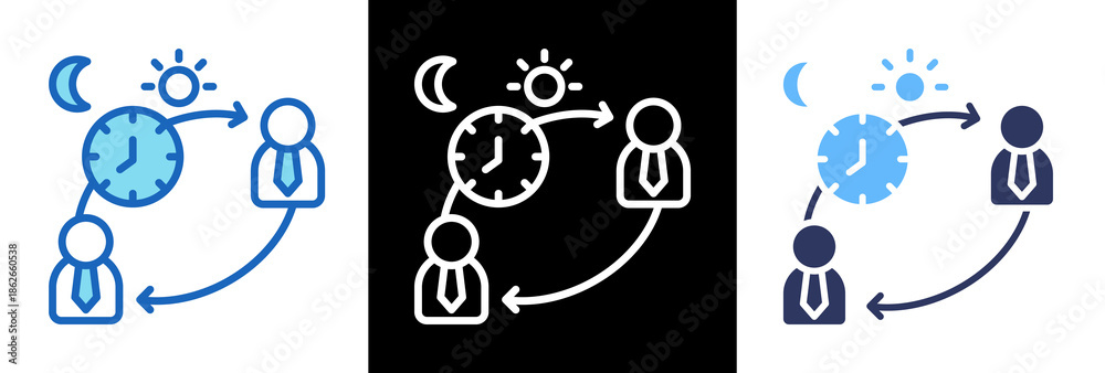 Obraz premium Job Shift triplestyle icon