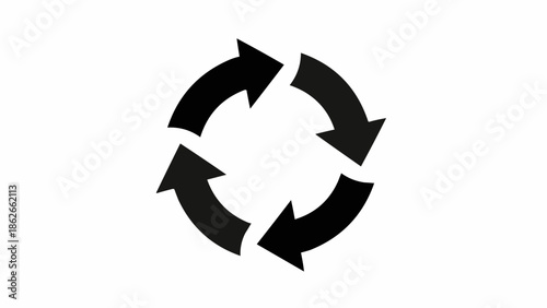 Circular Arrows - A Symbol of Continuous Movement and Repetition.