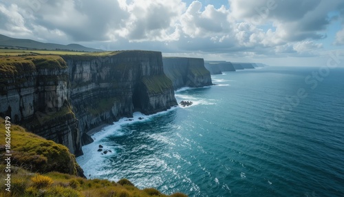 waterfall in the mountains