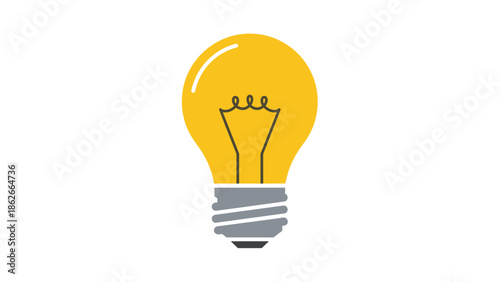 Bright Idea A Simple Illustration of a Light Bulb.