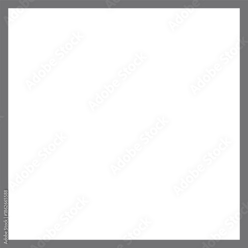 This image features a white square with a  gray border, rotated by 45 degrees to sit on one of its corners.