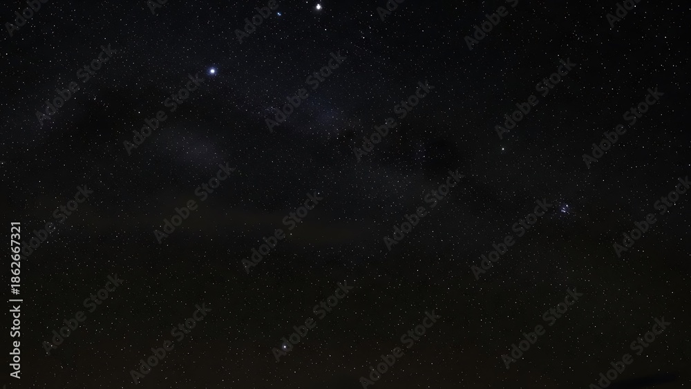 Fototapeta premium Starry night sky with milky way and clouds stars astronomy