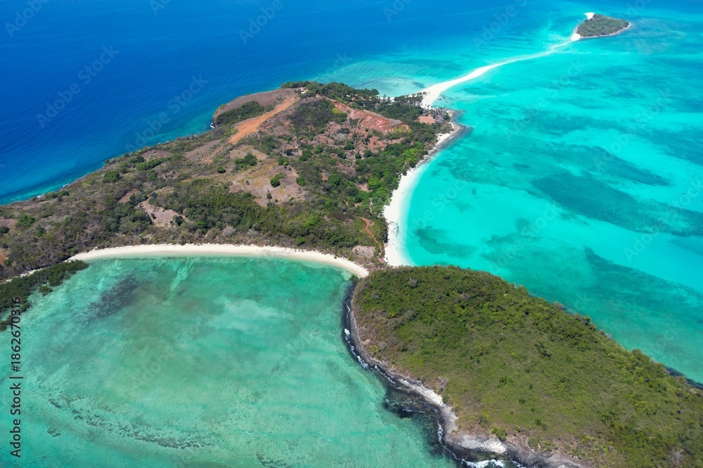 Fototapeta premium Nosy Iranja off Madagascar is a paradise archipelago of two islets -Iranja Be and Iranja Kely
