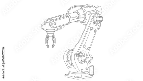 Industrial robotic arm with claw end effector