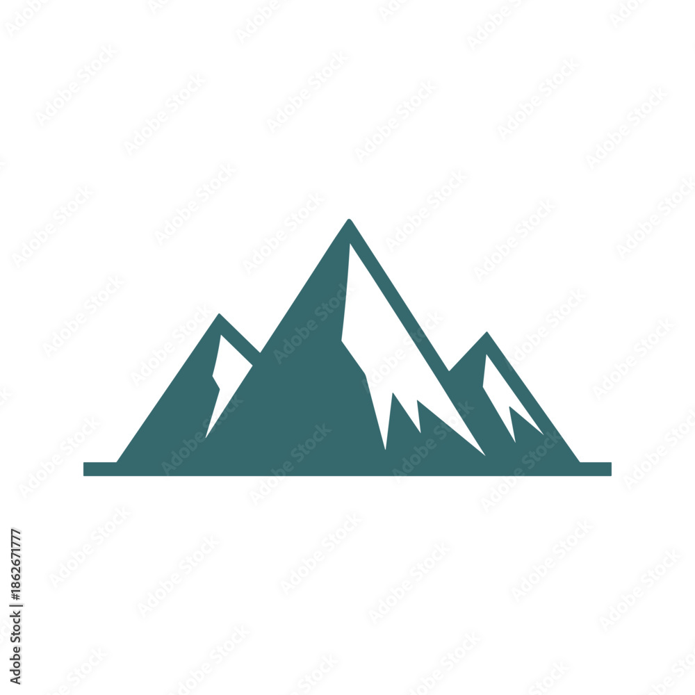Fototapeta premium Mountain range silhouette Vector