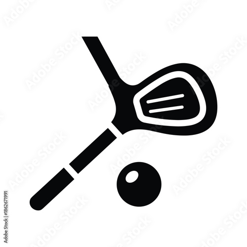Golf club hitting ball Vector