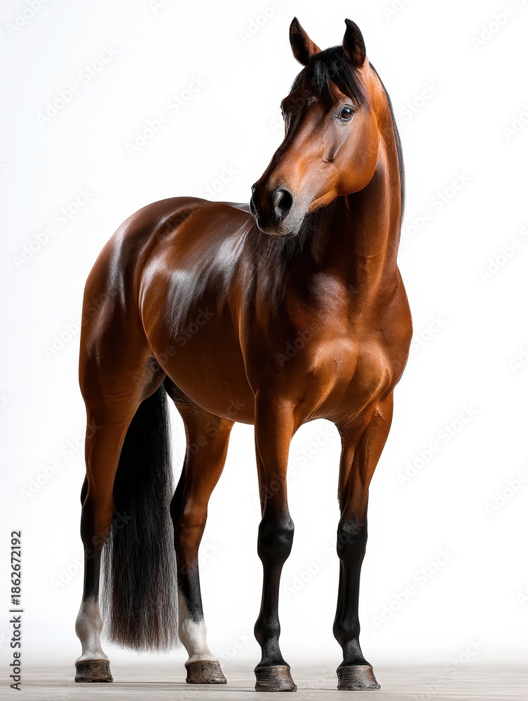 Obraz premium Horse Standing in Studio