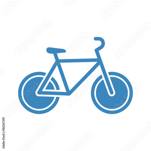 Blue bicycle illustration Vector