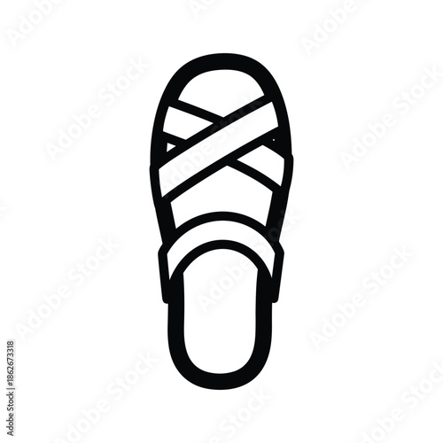 Stylish sandal design Vector