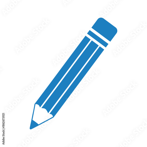 Blue pencil icon Vector
