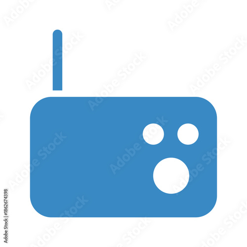 Blue walkie talkie device Vector