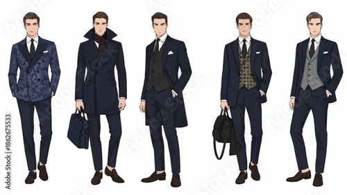 Diverse Mens Fashion - A Collection of Stylish Outfits for the Modern Gentleman.
